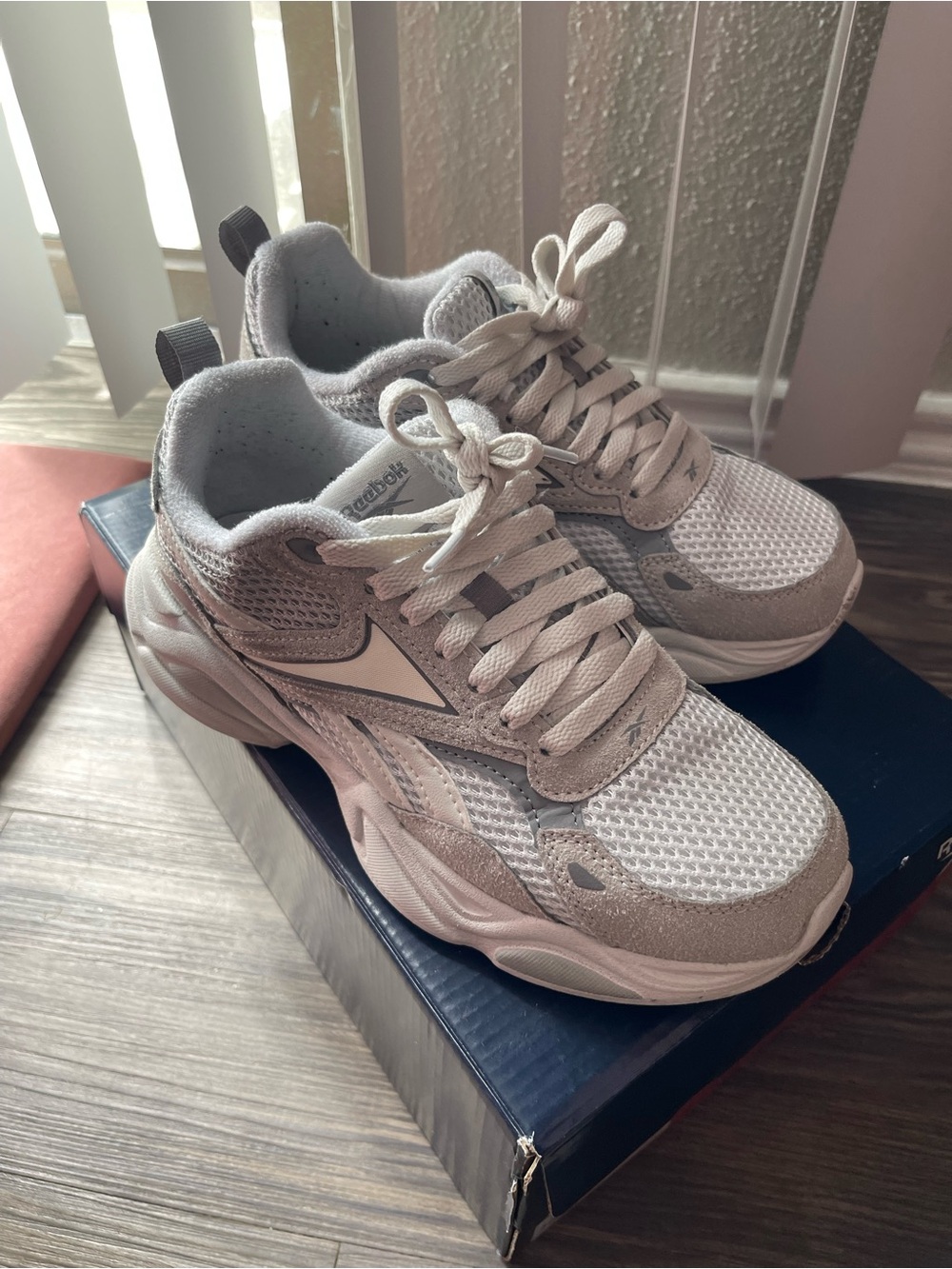 Reebok Youth Charge Sneaker - Classic Neutral Sneakers - Light Gray